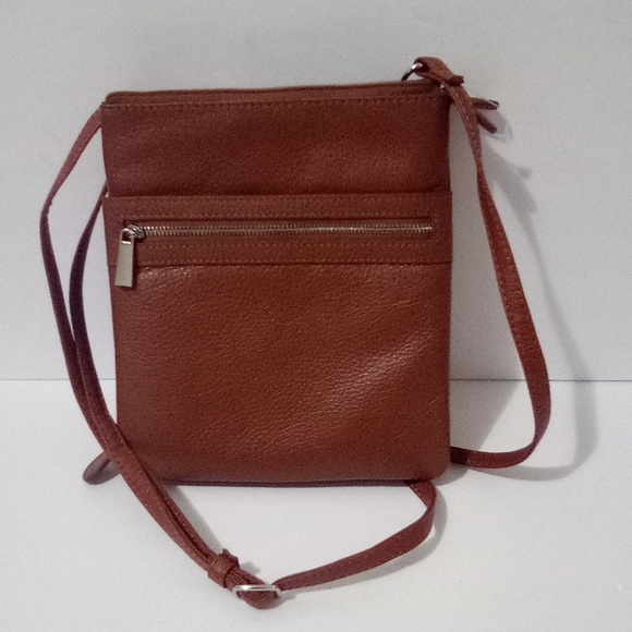 Giani Bernini Handbags - Giani Bernini Women's Bags Giani Bernini Triple-Zip Pebble Leather Crossbody